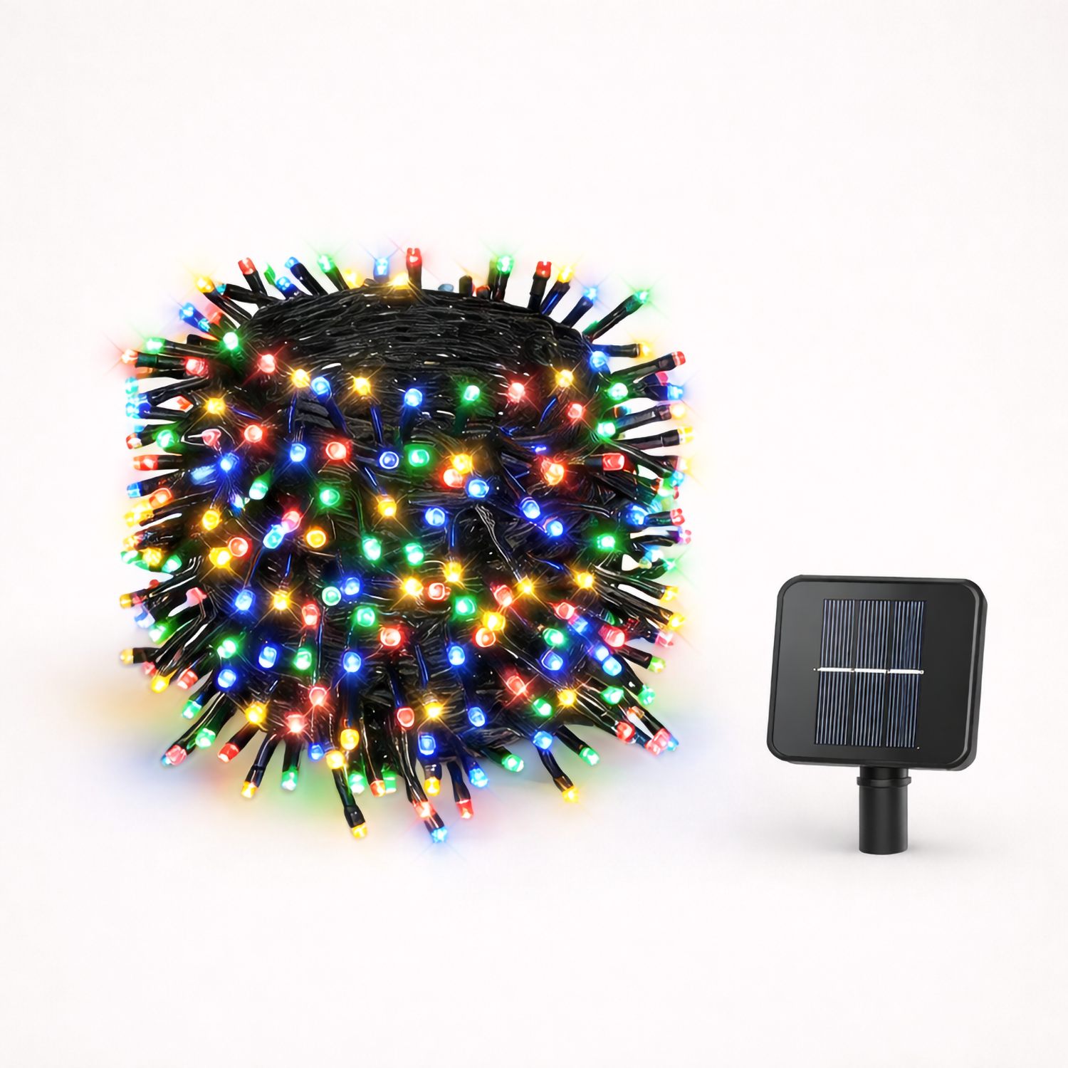 Instalație cu încărcare solară, 30m/300 LED, MULTICOLORĂ