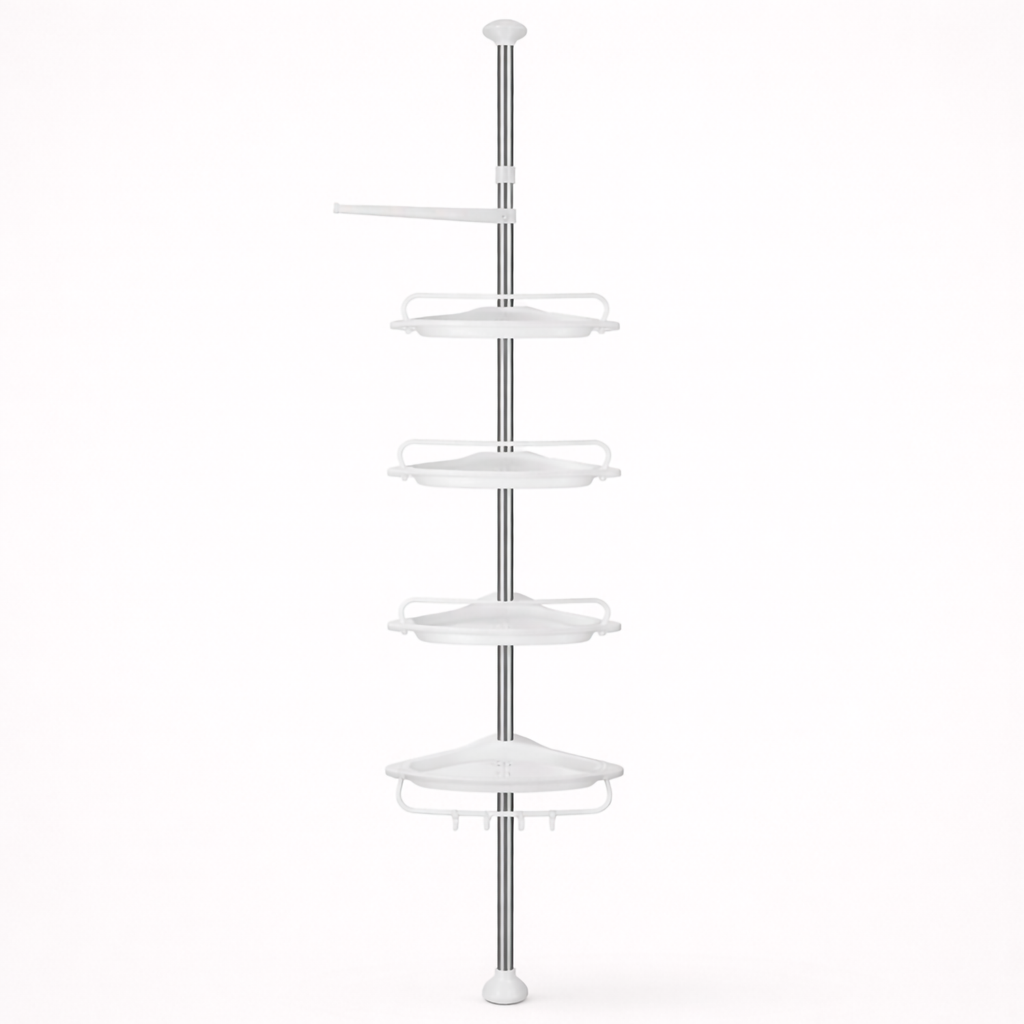 Coltar de baie telescopic 100-320cmX33.5cmX21.5cm cu 4 rafturi