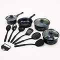 Set 13 piese oale și tigăi antiderapante cu accesorii
