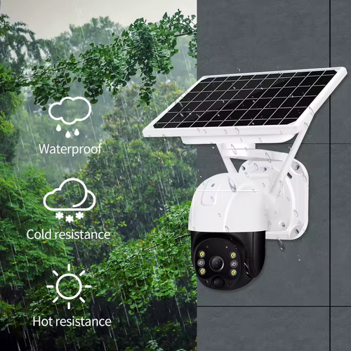 Cameră de supraveghere cu panou solar 1080p Wi-Fi 360