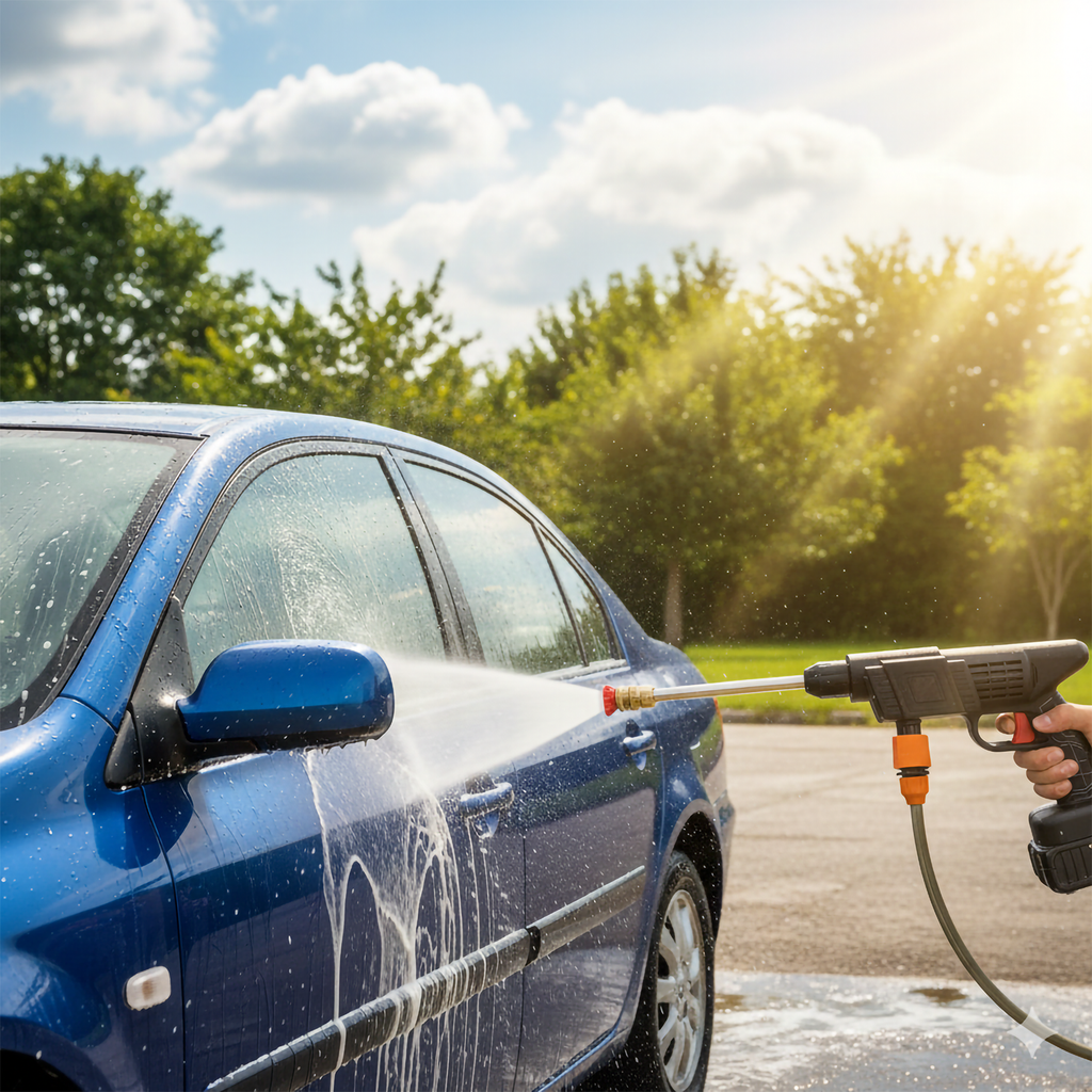 Pistol de spălat cu presiune portabil cu acumulator