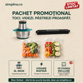 Pachet Promoțional: Tocător Electric 3L Inox + Aparat de Vidat cu 10 Pungi Incluse